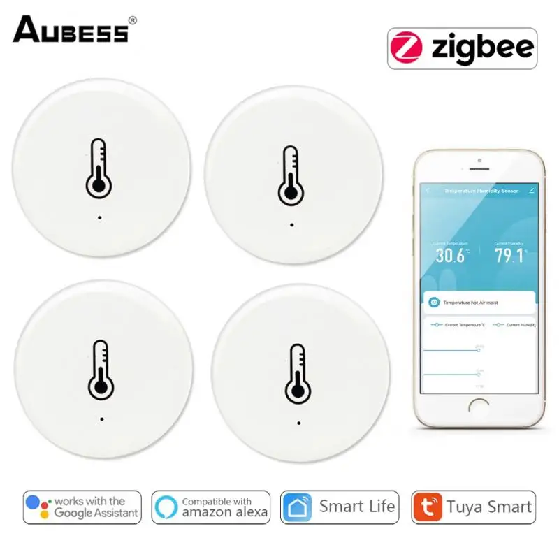 Tuya Smart ZigBee Temperature And Humidity Sensor Indoor Hygrometer Controller Monitoring Battery Powered For Alexa Google Home
Tuya Smart ZigBee Temperature And Humidity Sensor Indoor Hygrometer Controller Monitoring Battery Powered For Alexa Google Home