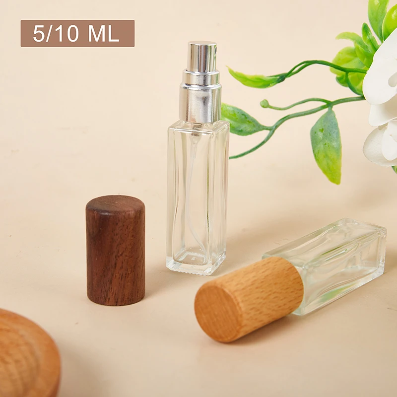 5/10ml Portable Glass Spray Bottle Beech Lid Perfume Bottle Walnut Cover Empty Bottle Sample Vial Cosmetic Container
5/10ml Portable Glass Spray Bottle Beech Lid Perfume Bottle Walnut Cover Empty Bottle Sample Vial Cosmetic Container