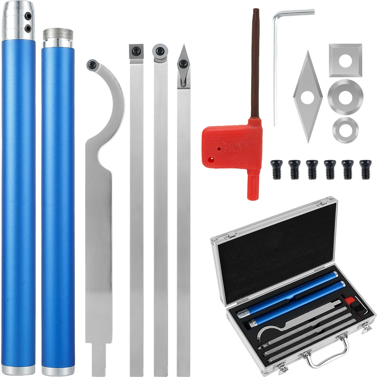 Wood Turning Lathe Tool Set Sharp Ergonomic Wood Lathe Chisel Kit Diamond Shape Round Square Carbide Insert Turning Tool
Wood Turning Lathe Tool Set Sharp Ergonomic Wood Lathe Chisel Kit Diamond Shape Round Square Carbide Insert Turning Tool