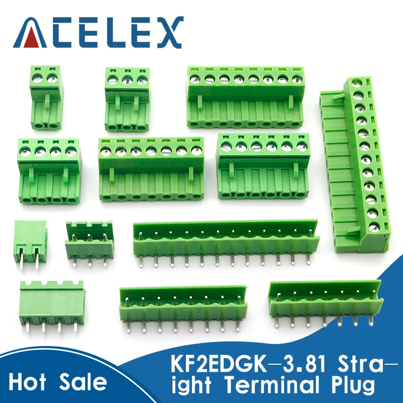 KF2EDGK-3.81 2/3/4/5/6/7/8/9/10/11/12Pin Straight Terminal Plug Type 300V 8A 3.81mm Pitch Connector Pcb Screw Terminal Block
KF2EDGK-3.81 2/3/4/5/6/7/8/9/10/11/12Pin Straight Terminal Plug Type 300V 8A 3.81mm Pitch Connector Pcb Screw Terminal Block