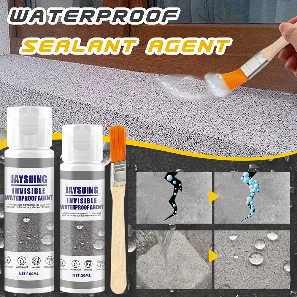 30/100g Waterproof Insulating Sealant Invisible Paste Coating PU Adhesive AntiLeak Repair Glue for Home Roof Bathroom with Brush
30/100g Waterproof Insulating Sealant Invisible Paste Coating PU Adhesive AntiLeak Repair Glue for Home Roof Bathroom with Brush