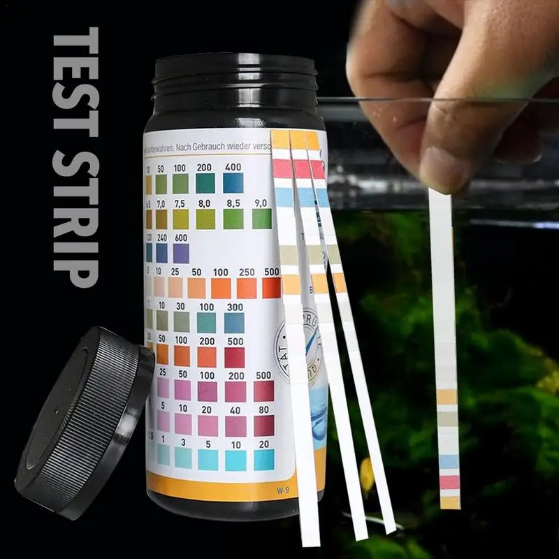 100pcs 9 IN 1 Water Quality Test Papers PH Level Total Alkalinity Testing Swimming Pool Aquarium Fish Tank Analyzing Test Strip
100pcs 9 IN 1 Water Quality Test Papers PH Level Total Alkalinity Testing Swimming Pool Aquarium Fish Tank Analyzing Test Strip