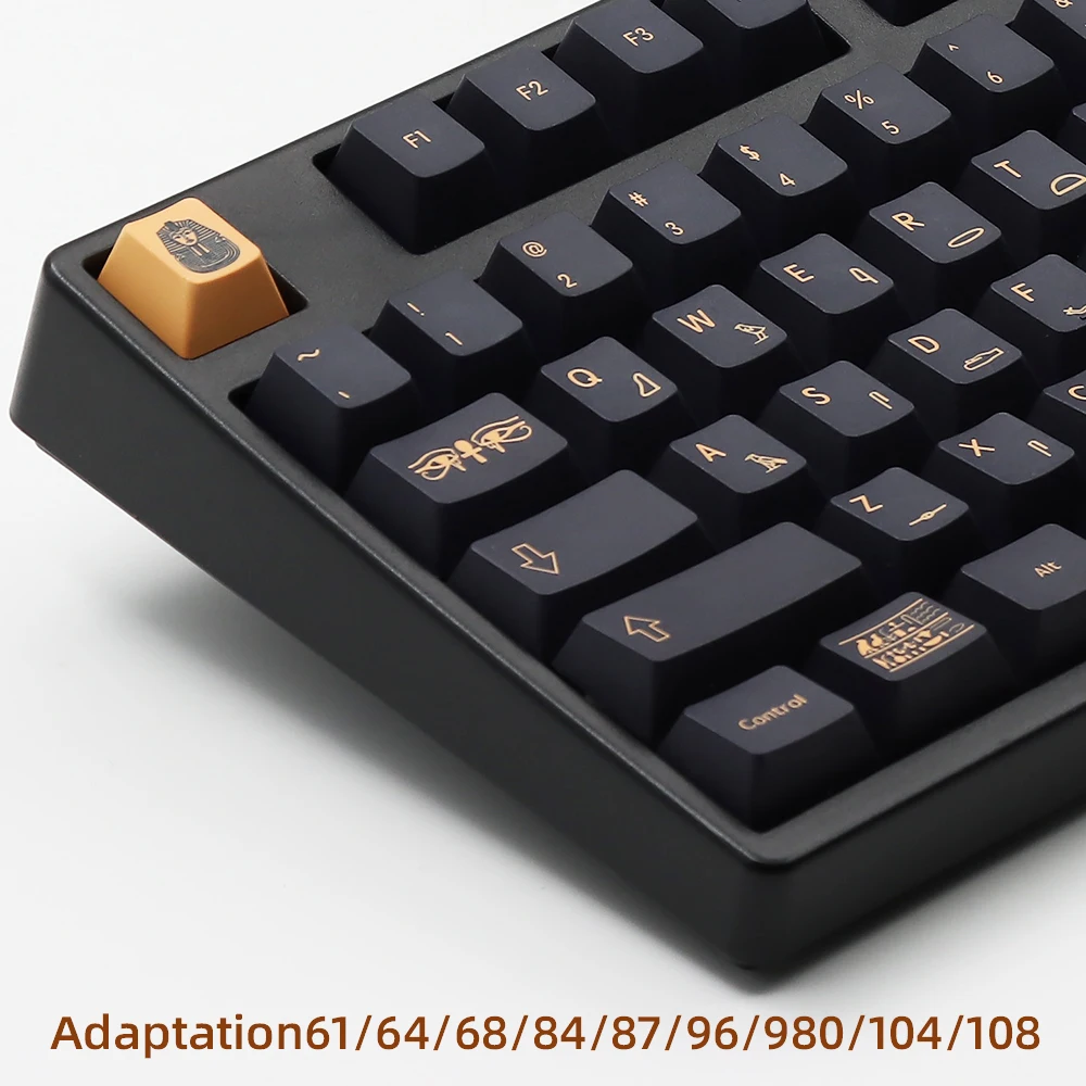 Pharaoh Keycaps Cherry Profile 129 Keys PBT Five Sides Sublimation For 64/68/84/96/104 Gateron MX Switch Mechanical Keyboard
Pharaoh Keycaps Cherry Profile 129 Keys PBT Five Sides Sublimation For 64/68/84/96/104 Gateron MX Switch Mechanical Keyboard