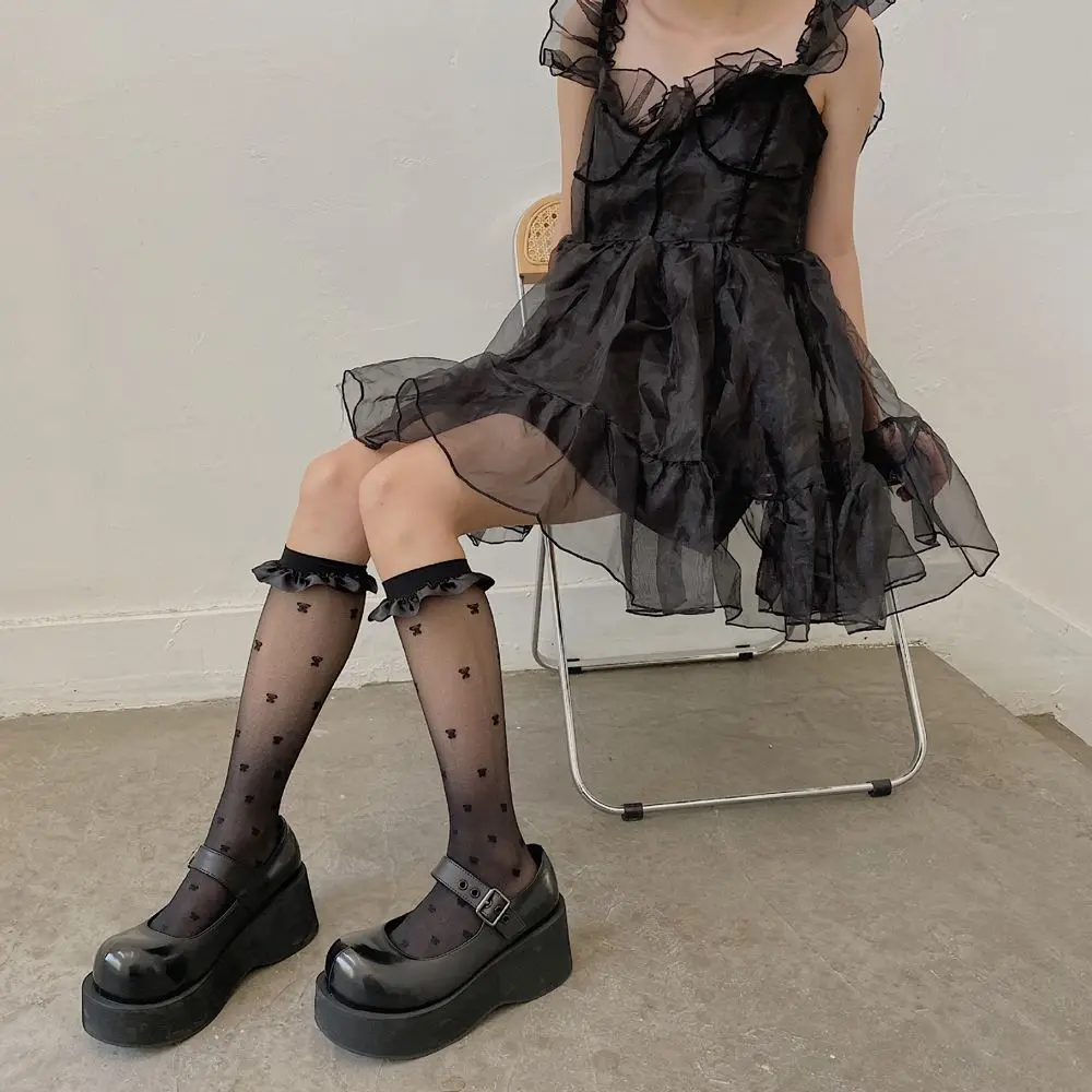 Japanese Style Lolita Ruffles Calf Sock Girls Lace Bow Stockings Long Tube Hosiery Thin Socks Cute JK Uniform Accessories
Japanese Style Lolita Ruffles Calf Sock Girls Lace Bow Stockings Long Tube Hosiery Thin Socks Cute JK Uniform Accessories