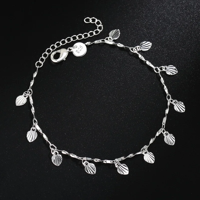 925Sterling Silver Europe, America, Japan and South Korea Supply Net Red Leaf Grass Girls' Bracelet Anklet Gift Birthday Best
925Sterling Silver Europe, America, Japan and South Korea Supply Net Red Leaf Grass Girls' Bracelet Anklet Gift Birthday Best