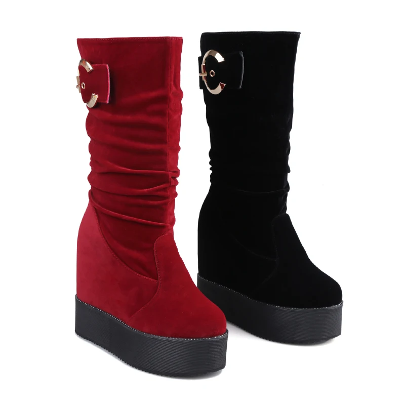 Hidden Heel Platform Mid-Calf Women Autumn and Winter New 2022 Fashionable Martin Super High Wedge Non-Slip Ankle Boots
Hidden Heel Platform Mid-Calf Women Autumn and Winter New 2022 Fashionable Martin Super High Wedge Non-Slip Ankle Boots
