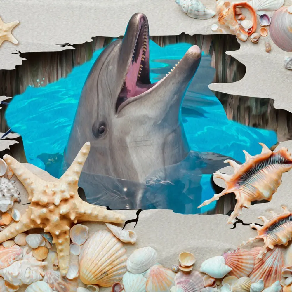 Smiling Dolphins Landslide Beach Hole Birthday Party Decoration Photography Backdrops Summer Children Shells Conches Backgrounds
Smiling Dolphins Landslide Beach Hole Birthday Party Decoration Photography Backdrops Summer Children Shells Conches Backgrounds