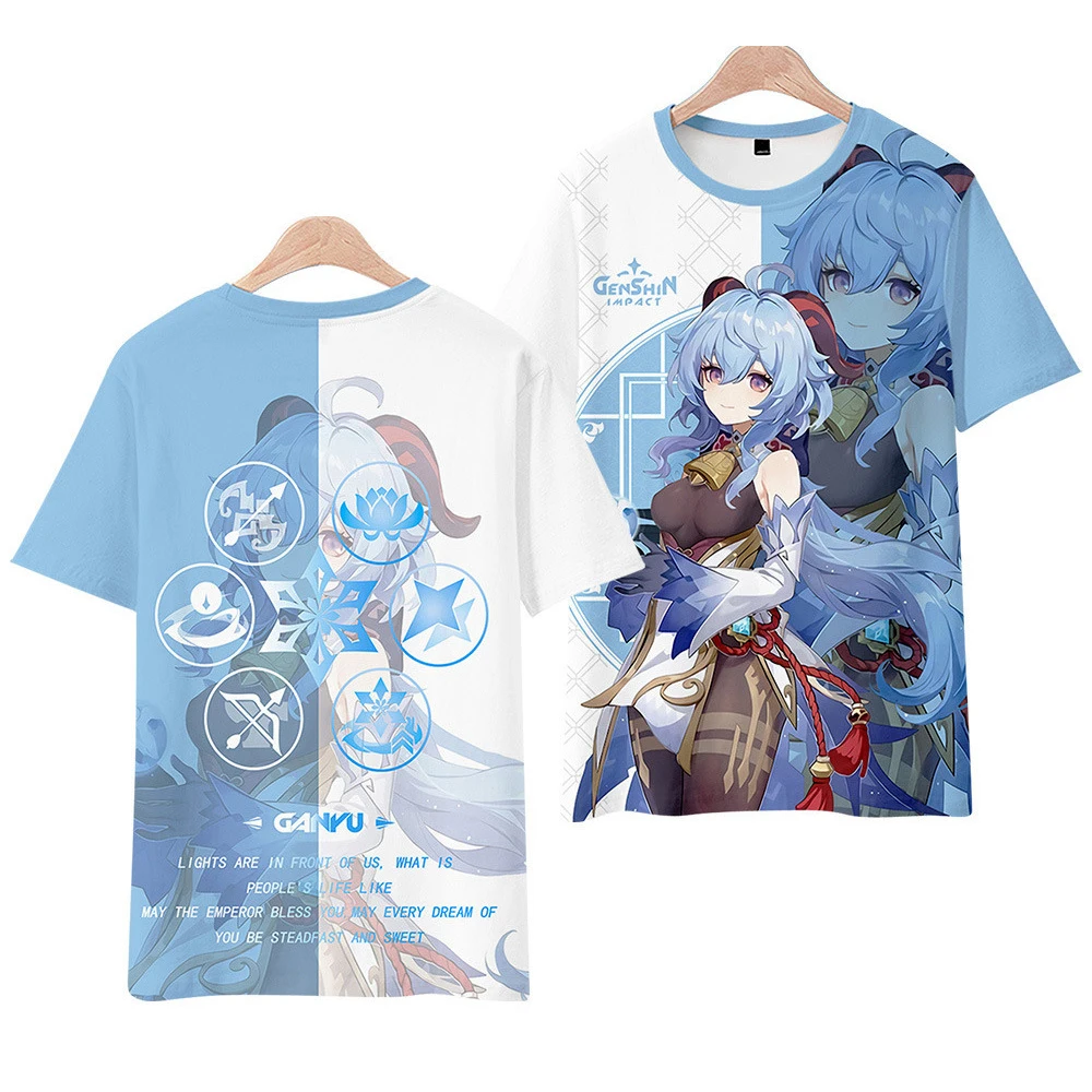 Anime Game Genshin Impact 3D Print Kids O-Neck T-shirt GanYu Pattern Cute Element Boy Girl Tops Summer Casual Children's Clothes
Anime Game Genshin Impact 3D Print Kids O-Neck T-shirt GanYu Pattern Cute Element Boy Girl Tops Summer Casual Children's Clothes