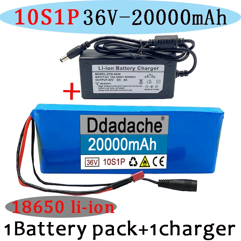 New 36V 20000mAh 10S1P 18650 lithium ion rechargeable battery pack electric bicycle scooter belt 20A BMS+42V 2A charger
New 36V 20000mAh 10S1P 18650 lithium ion rechargeable battery pack electric bicycle scooter belt 20A BMS+42V 2A charger