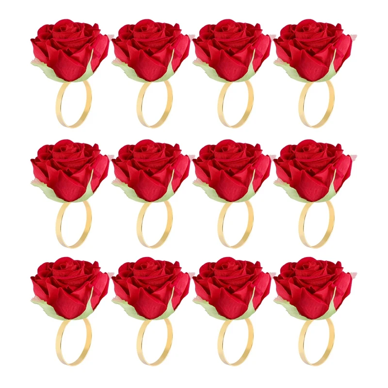 12 PCS Red Rose Shape Towel Buckle Napkin Ring Wedding Party Valentine's Day Hotel Table Decor Metal Gold Napkin Holder Retail
12 PCS Red Rose Shape Towel Buckle Napkin Ring Wedding Party Valentine's Day Hotel Table Decor Metal Gold Napkin Holder Retail