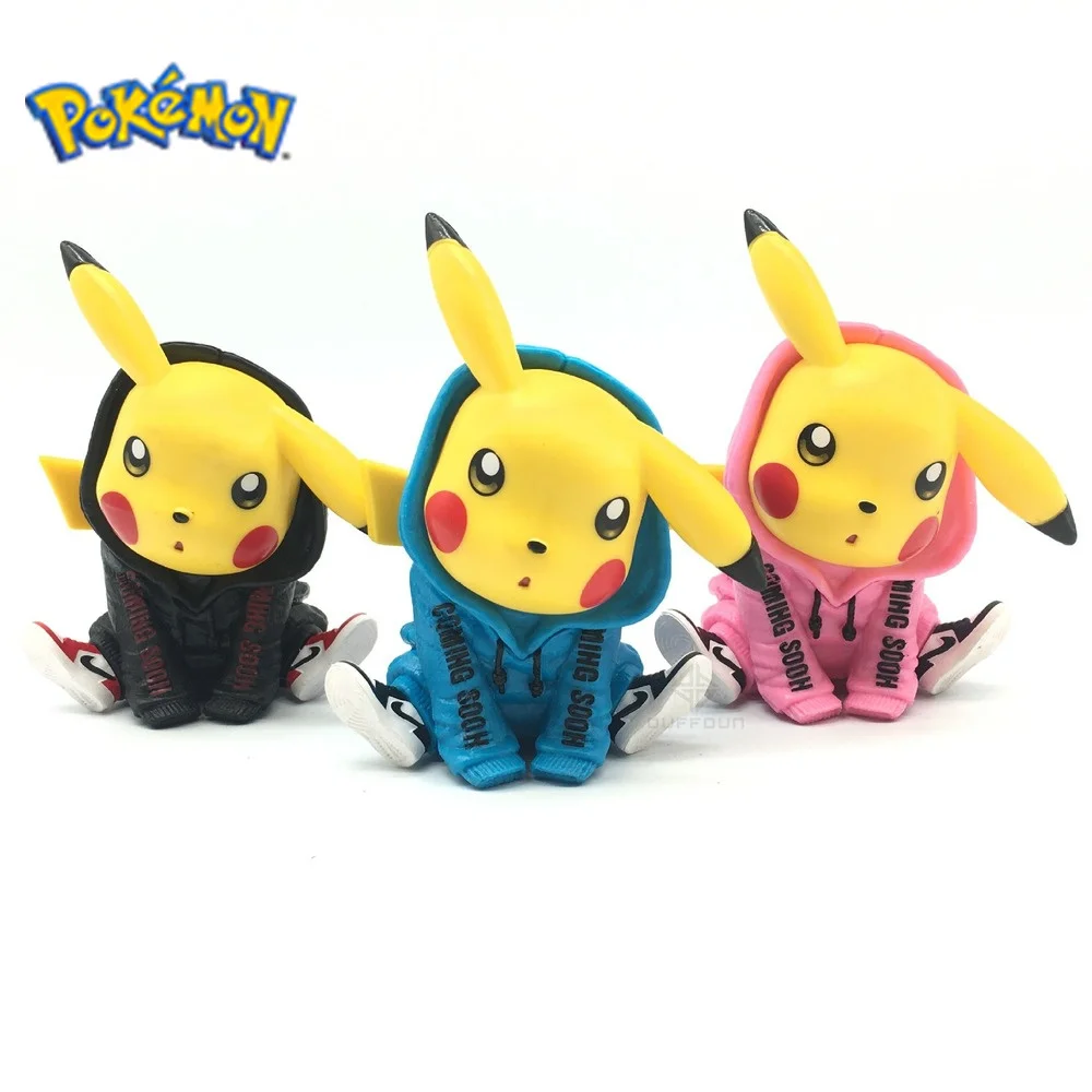 3 PCS/Sets Fashion Clothes Pikachu Action Toy Figures Pokemon Mini Crooked Head Dolls 4.5in Cartoon Movie Automobile Ornaments
3 PCS/Sets Fashion Clothes Pikachu Action Toy Figures Pokemon Mini Crooked Head Dolls 4.5in Cartoon Movie Automobile Ornaments