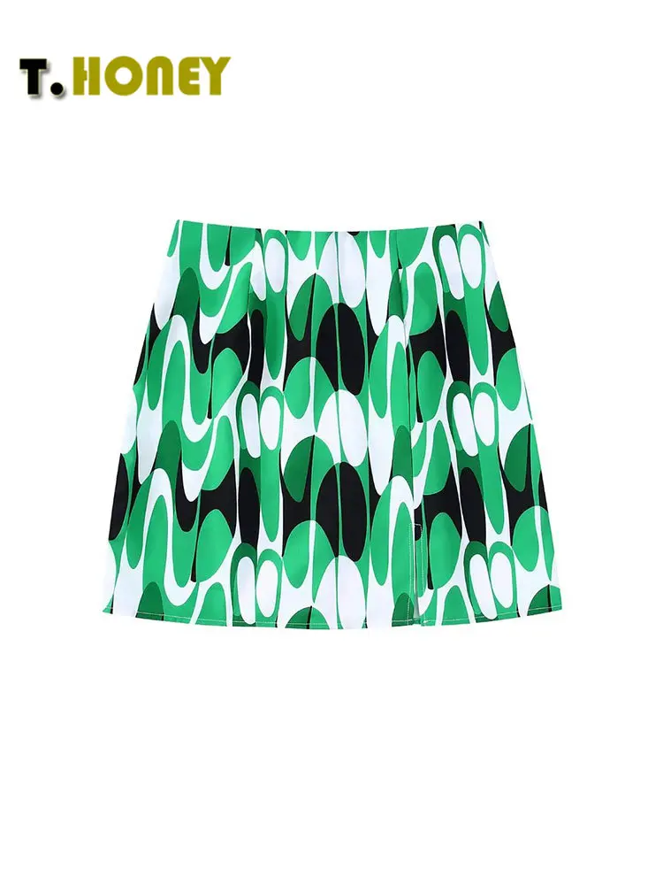 TELLHONEY Women Fashion Casual Print Back Zipper Mini Skirt Female Sexy High Waist Front Slit Chic Dresses
TELLHONEY Women Fashion Casual Print Back Zipper Mini Skirt Female Sexy High Waist Front Slit Chic Dresses