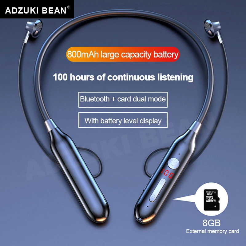 Adzuki bean Wireless Neckband Headphones TWS Bluetooth Sports Earbuds Stereo Music Earphone Hands-free With Mic TF Card Headset
Adzuki bean Wireless Neckband Headphones TWS Bluetooth Sports Earbuds Stereo Music Earphone Hands-free With Mic TF Card Headset