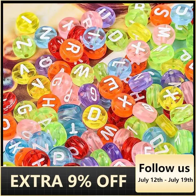 50pcs 7mm Flat Round Alphabet Beads Acrylic Transparent colors Letter Beads for Jewelry Making Bracelet Necklace DIY Accessories
50pcs 7mm Flat Round Alphabet Beads Acrylic Transparent colors Letter Beads for Jewelry Making Bracelet Necklace DIY Accessories