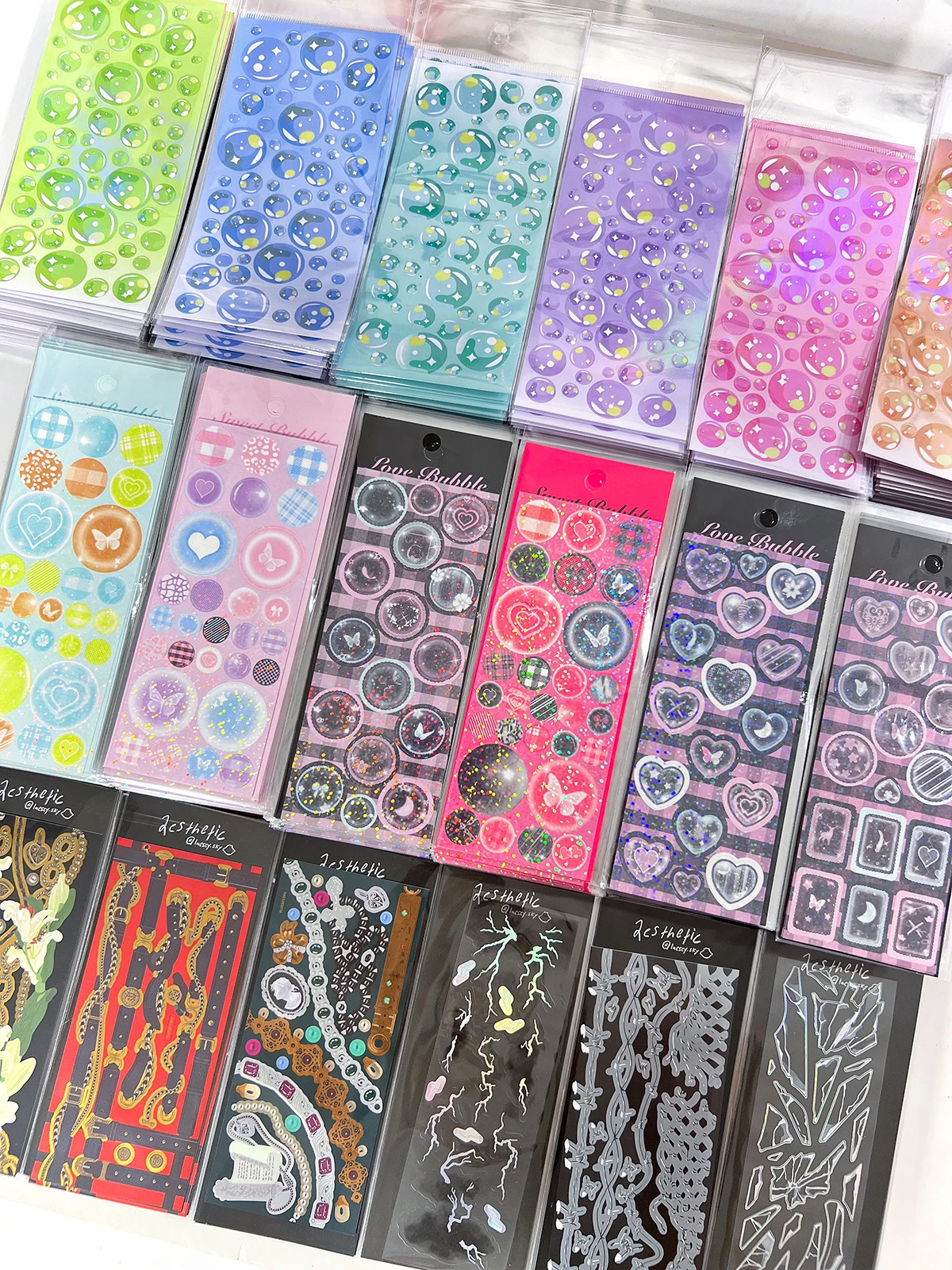 SKYSONIC 5pcs 6pcs Full Set Series Decorative Stickers Bubble Chain Gem Idol Cards Scrapbooking Diary Sticker Korean Stationery
SKYSONIC 5pcs 6pcs Full Set Series Decorative Stickers Bubble Chain Gem Idol Cards Scrapbooking Diary Sticker Korean Stationery