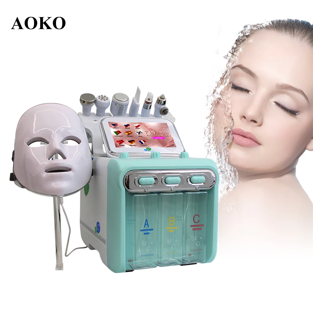 7 in 1 Hydrogen Oxygen Small Bubble Hydrcfacail Machine Water Aqua Peeling RF facial Cleaning Hydrc facail Machine With LED Mask
7 in 1 Hydrogen Oxygen Small Bubble Hydrcfacail Machine Water Aqua Peeling RF facial Cleaning Hydrc facail Machine With LED Mask