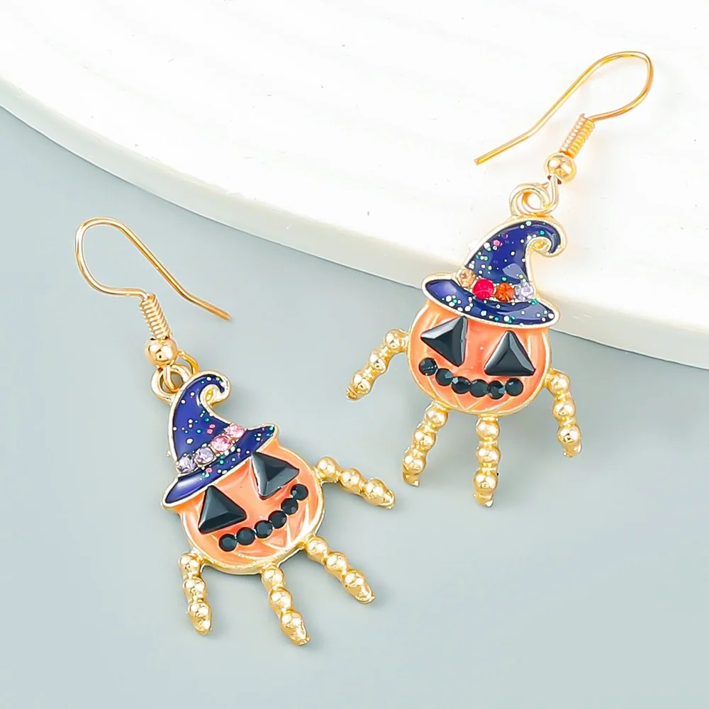 2022 Holy Day Female Funny Alloy Dripping Oil Diamond Pumpkin People Ornament Halloween earrings Wholesale
2022 Holy Day Female Funny Alloy Dripping Oil Diamond Pumpkin People Ornament Halloween earrings Wholesale