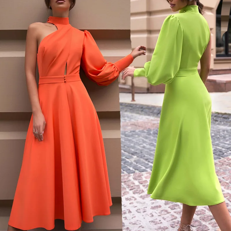 2021 New Autumn One Shoulder Long Sleeve Mid-Length A Line Homecoming Dresses Fashion Ladies Prom Party Robes Vestidos De Noche
2021 New Autumn One Shoulder Long Sleeve Mid-Length A Line Homecoming Dresses Fashion Ladies Prom Party Robes Vestidos De Noche
