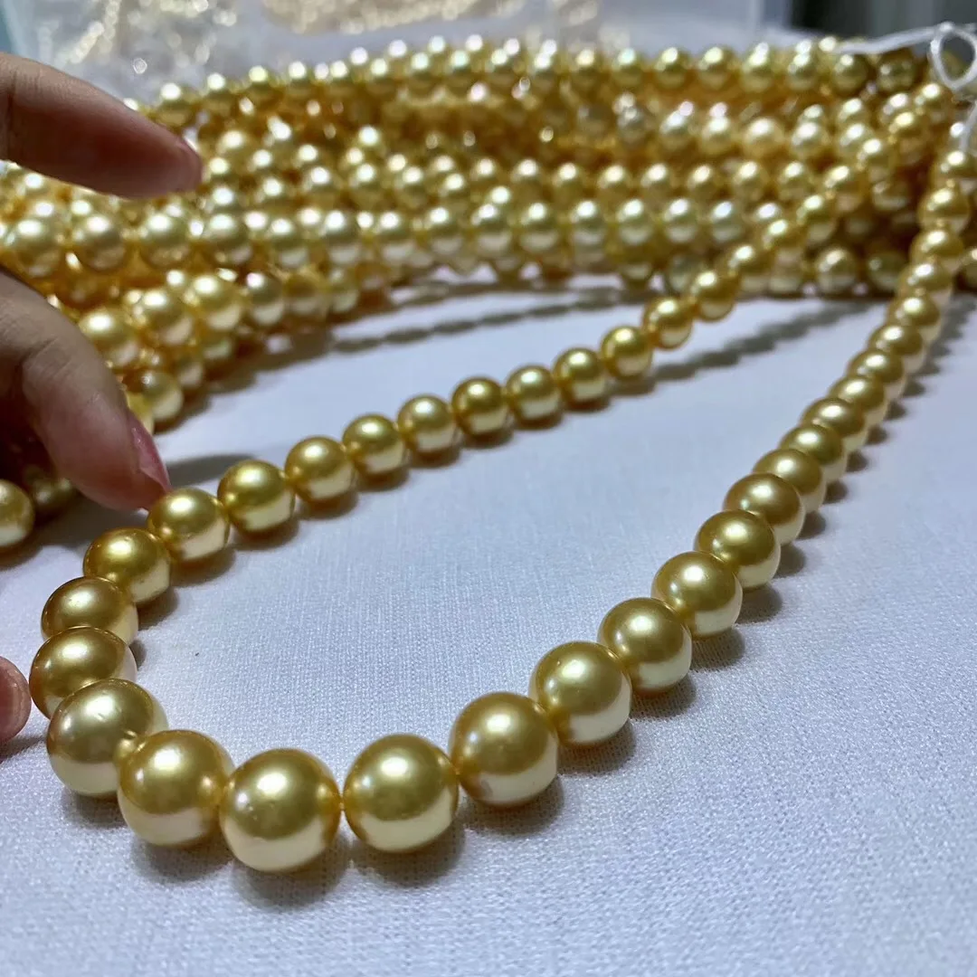 Huge Charming 18"11-12mm Natural Sea Genuine Golden Round Pearl Necklace Free Shipping Jewelry Pearl Necklace Chain
Huge Charming 18"11-12mm Natural Sea Genuine Golden Round Pearl Necklace Free Shipping Jewelry Pearl Necklace Chain