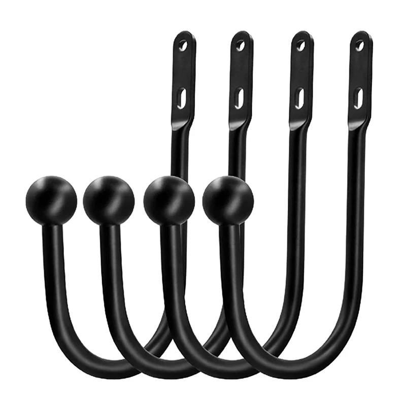 Curtain Tiebacks Drapery Holdbacks Simple Vintage Style With Screws (4Pcs Black) 
Curtain Tiebacks Drapery Holdbacks Simple Vintage Style With Screws (4Pcs Black)