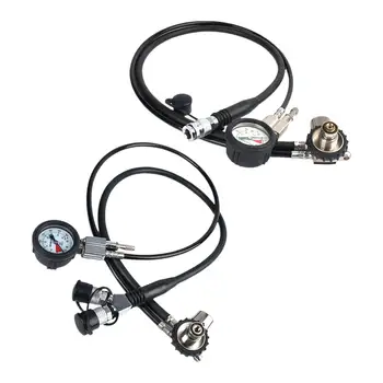 Underwater Pressure Reducer Assembly Diver Equipment Dive Accessory for Water Sports Air Respirator Gauge Hose
