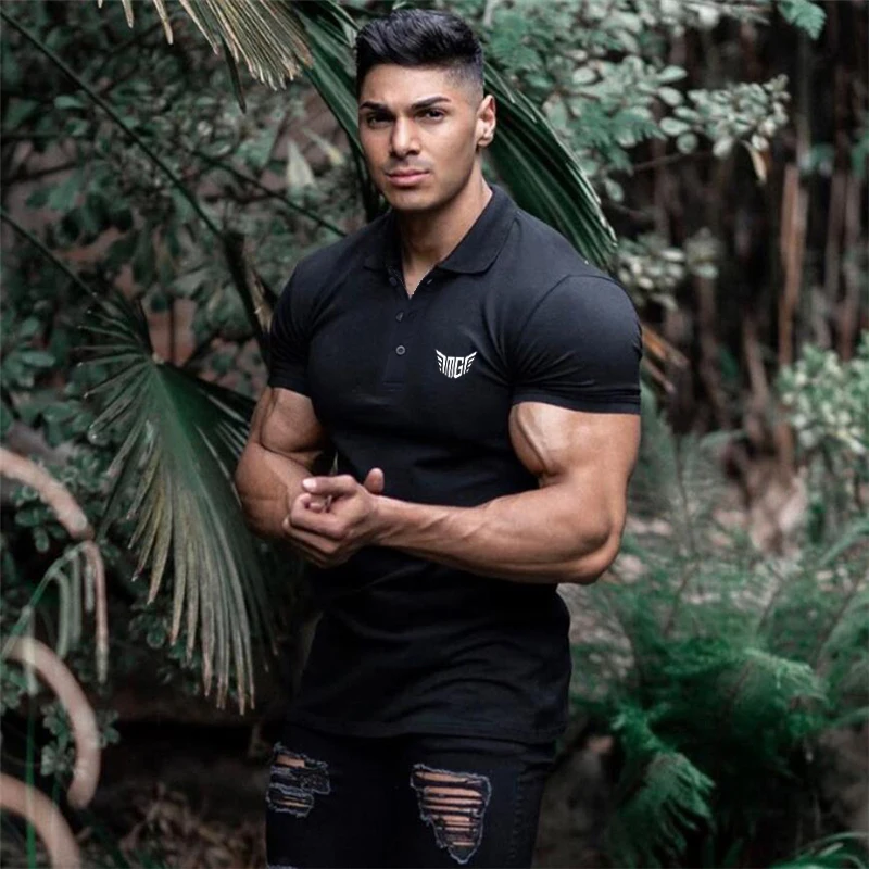 Running Polo Short Sleeve T Shirt Men Fitness Slim Sports Cotton T-shirt Fashion Tees Tops Summer turndown collar Gym Clothing
Running Polo Short Sleeve T Shirt Men Fitness Slim Sports Cotton T-shirt Fashion Tees Tops Summer turndown collar Gym Clothing