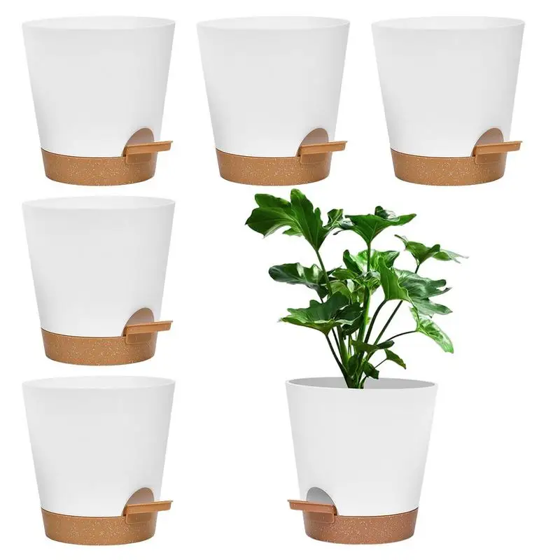 Self-Watering Plant Pot 5pcs Automatic Watering Flower Pot 6inch Decorative Flowerpot For Indoor Outdoor Windowsill Gardens
Self-Watering Plant Pot 5pcs Automatic Watering Flower Pot 6inch Decorative Flowerpot For Indoor Outdoor Windowsill Gardens