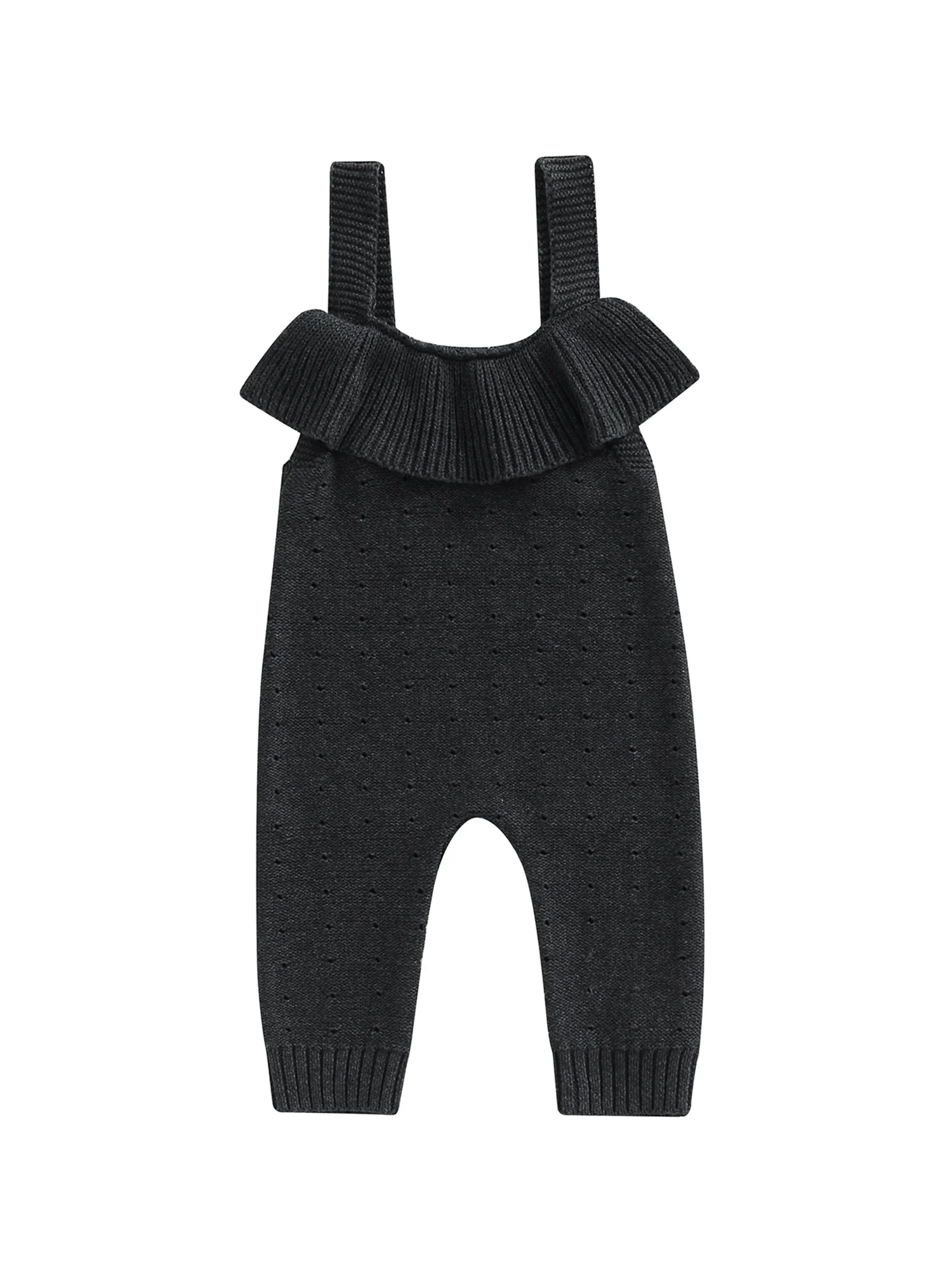 

Baby Girls Knitting Romper Solid Color Camisole Cutout Patchwork Casual Party Street Spring Fall Summer Romper