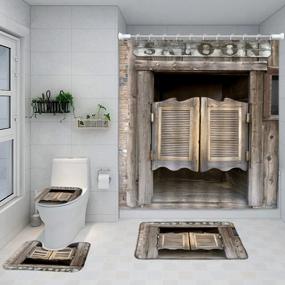 Door Rustic Barn Shower Curtains Wooden Farmhouse Retro Home Europe Western Lid Old Farm Rural Art Carpet Bathroom Curtain Set
Door Rustic Barn Shower Curtains Wooden Farmhouse Retro Home Europe Western Lid Old Farm Rural Art Carpet Bathroom Curtain Set
