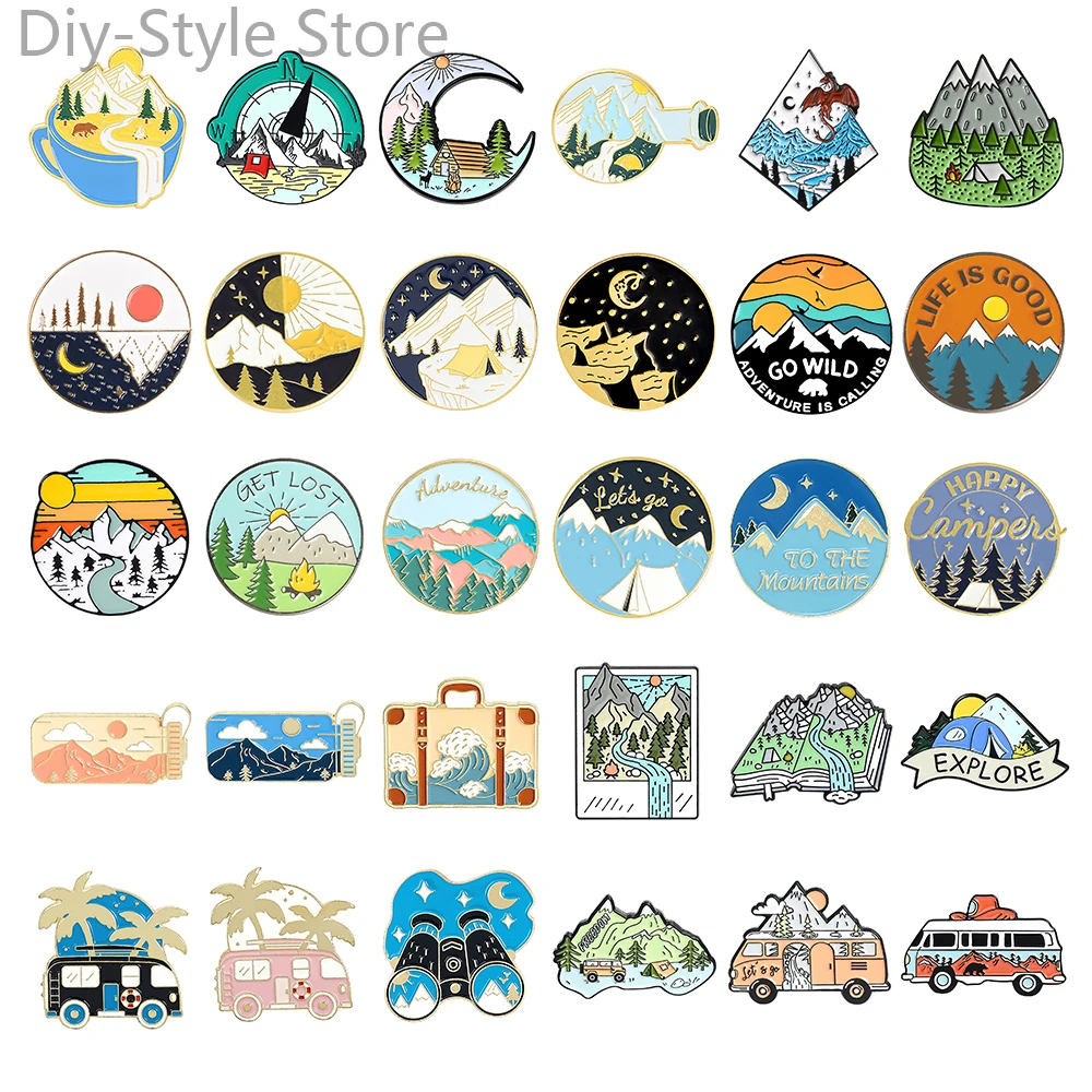Travel Brooch Field Crossing Hiking Scenery Snow Scene Mountain Peak Alloy Clothing Accessories Backpack Brooch Badge Lapel Pins
Travel Brooch Field Crossing Hiking Scenery Snow Scene Mountain Peak Alloy Clothing Accessories Backpack Brooch Badge Lapel Pins