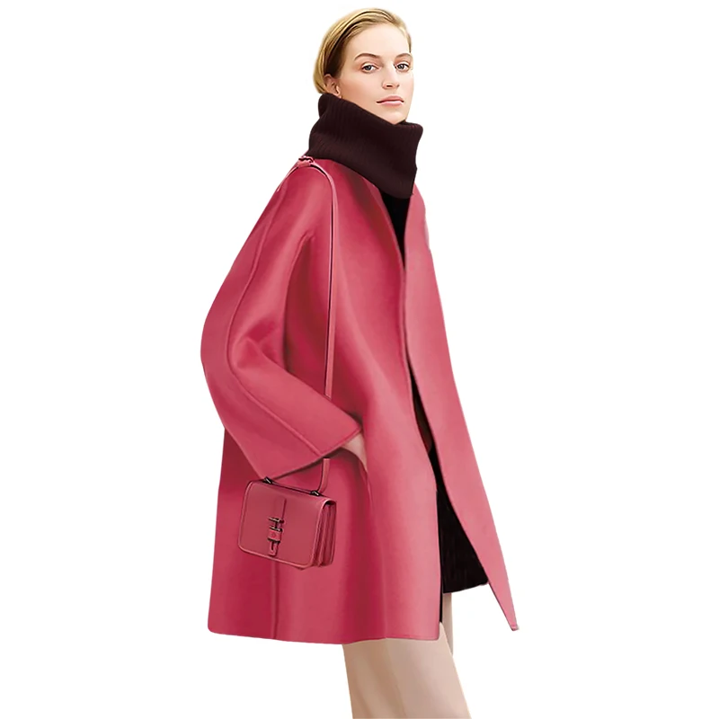 Cloak double-sided woolen coat women's mid-length 2021 winter new small plus size loose woolen coat
Cloak double-sided woolen coat women's mid-length 2021 winter new small plus size loose woolen coat