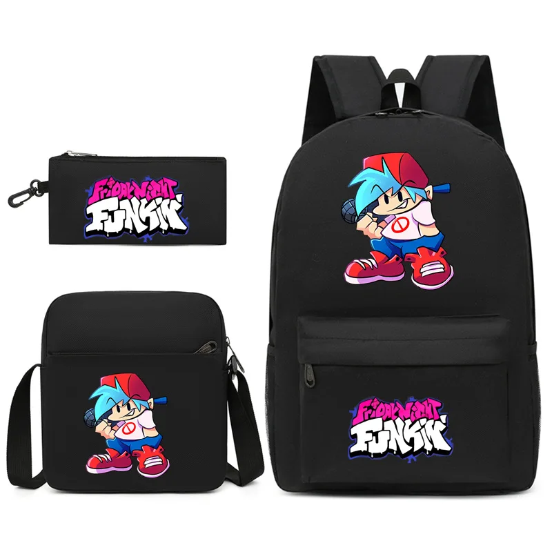 Fashion Novelty Friday Night Funkin Print 3pcs/Set pupil School Bags Laptop Daypack Backpack Inclined shoulder bag Pencil Case
Fashion Novelty Friday Night Funkin Print 3pcs/Set pupil School Bags Laptop Daypack Backpack Inclined shoulder bag Pencil Case