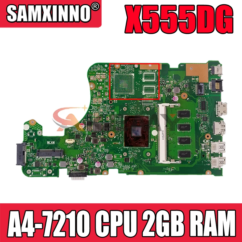 SAMXINNO для ASUS X555DG X555YI X555Y x555d оригинальная материнская плата X555YI материнская плата для ноутбука с процессором A4-7210 2 Гб ОЗУ 
SAMXINNO для ASUS X555DG X555YI X555Y x555d оригинальная материнская плата X555YI материнская плата для ноутбука с процессором A4-7210 2 Гб ОЗУ