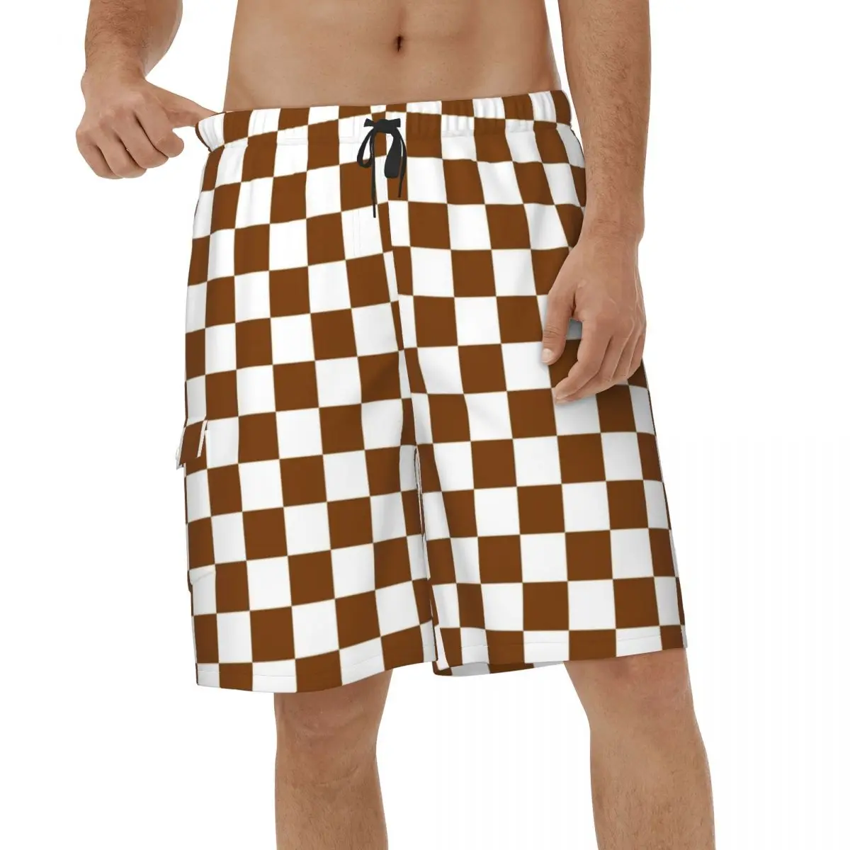 Summer Casual Brown Checkerboard Men Beach Shorts Running Board Shorts Streetwear Surf Checkered Quick Dry Board Shorts
Summer Casual Brown Checkerboard Men Beach Shorts Running Board Shorts Streetwear Surf Checkered Quick Dry Board Shorts
