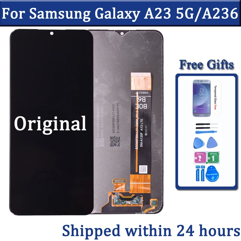 Original 6.6'' For Samsung Galaxy A23 5G A236 LCD Display With Touch Screen Digitizer Assembly For Samsung A236U A236B LCD
Original 6.6'' For Samsung Galaxy A23 5G A236 LCD Display With Touch Screen Digitizer Assembly For Samsung A236U A236B LCD