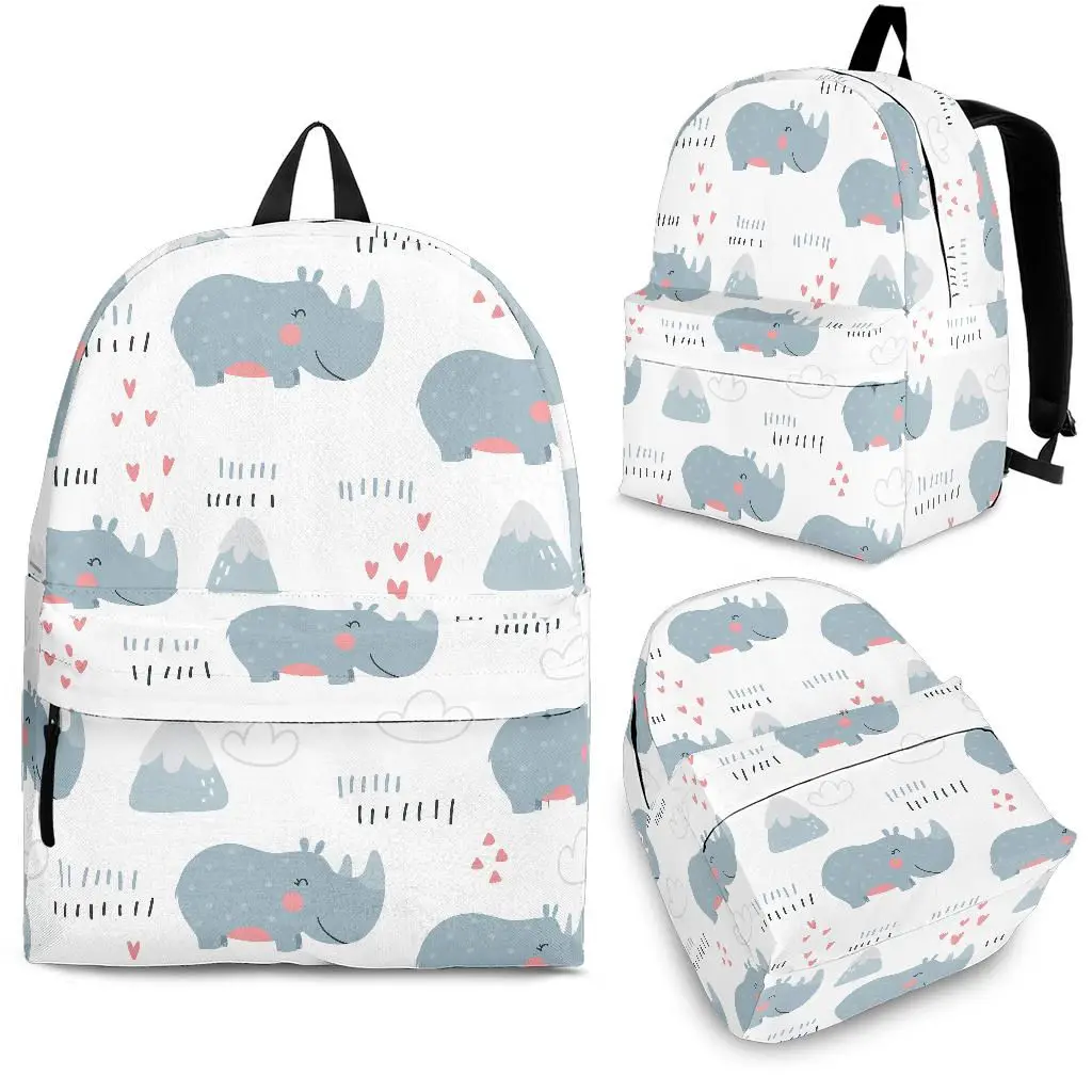 YIKELUO Cartoon Rhino White Children's School Bag Animal Print Youth Laptop Backpack With Zipper Casual Travel Bag Textbook Bag
YIKELUO Cartoon Rhino White Children's School Bag Animal Print Youth Laptop Backpack With Zipper Casual Travel Bag Textbook Bag