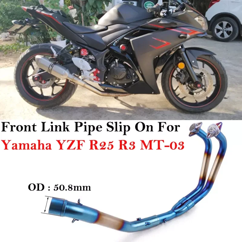 NEW2023 Alloy for yamaha YZF R25 R3 MT-03 Motorcycle Exhaust Escape Systems Connection Tube Modified Front Link Pipe Muffler
NEW2023 Alloy for yamaha YZF R25 R3 MT-03 Motorcycle Exhaust Escape Systems Connection Tube Modified Front Link Pipe Muffler