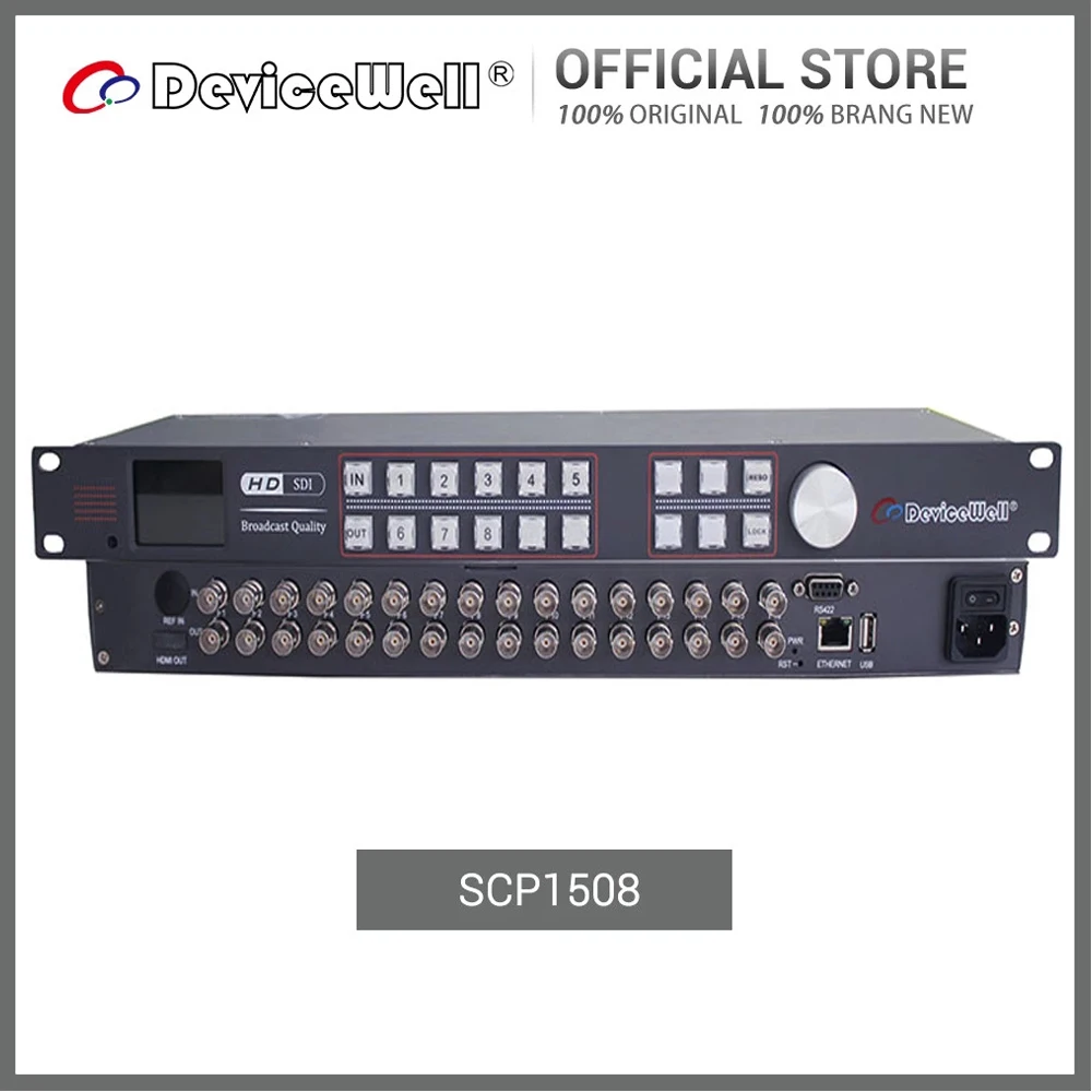 Видеоматрица DeviceWell SCP1508 8x8 SDI IN SDI OUT
Видеоматрица DeviceWell SCP1508 8x8 SDI IN SDI OUT