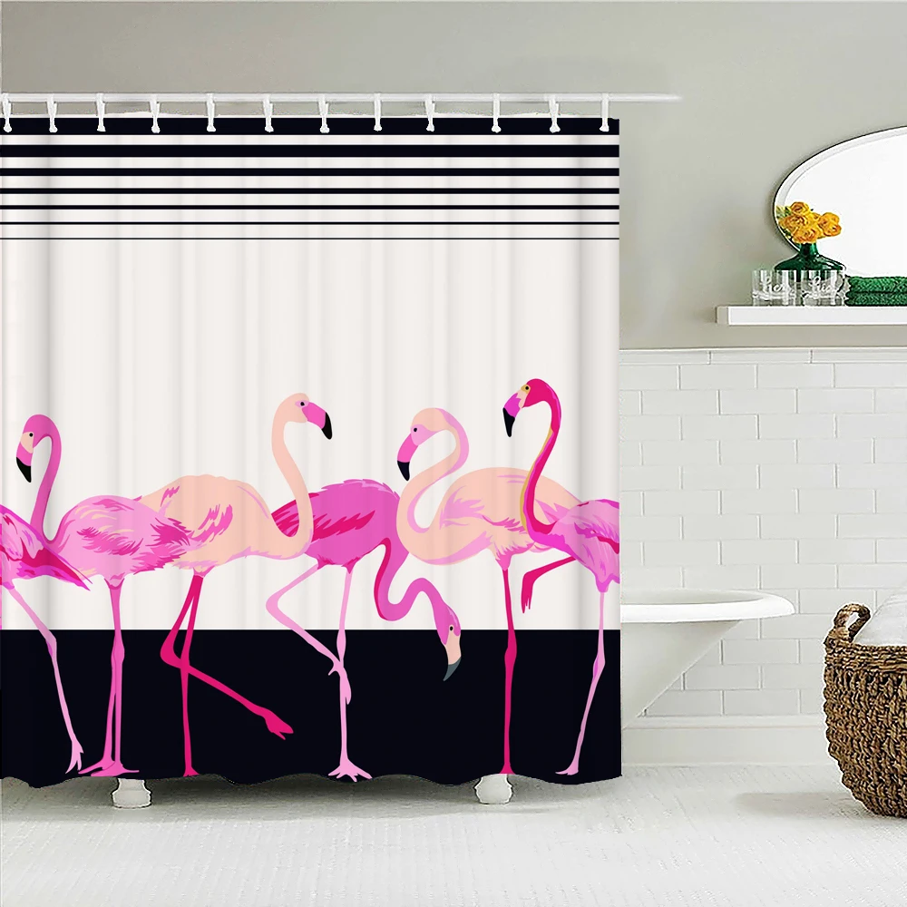 Flamingo Shower Curtain Bathroom Waterproof Polyester Multi-size Colorful Pink Bird Flower 3D Print Curtains for Bathroom Shower
Flamingo Shower Curtain Bathroom Waterproof Polyester Multi-size Colorful Pink Bird Flower 3D Print Curtains for Bathroom Shower
