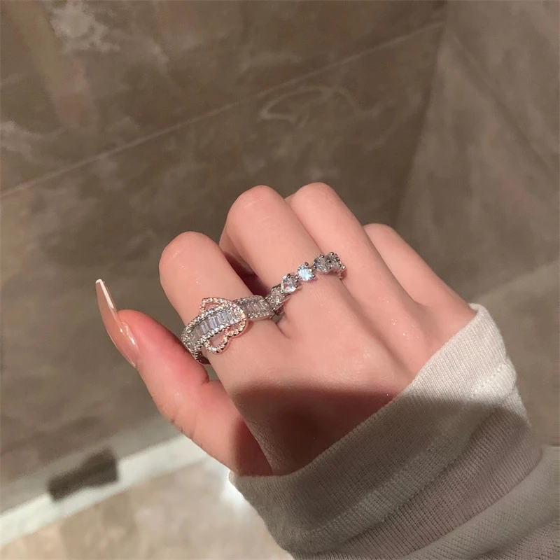 Korean New Fashion Fine Inlaid Zircon Super Shining Heart Ring Women Wedding Party Anniversary Gift Ring Girl
Korean New Fashion Fine Inlaid Zircon Super Shining Heart Ring Women Wedding Party Anniversary Gift Ring Girl