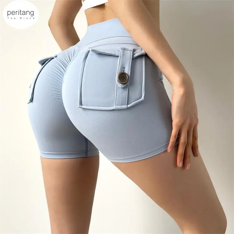 PERITANG Women Sport Shorts Pockets Gym Sexy High Waist Workout Push Up Booty Scrunch Biker Shorts Pants Fitness Cycling Tights
PERITANG Women Sport Shorts Pockets Gym Sexy High Waist Workout Push Up Booty Scrunch Biker Shorts Pants Fitness Cycling Tights