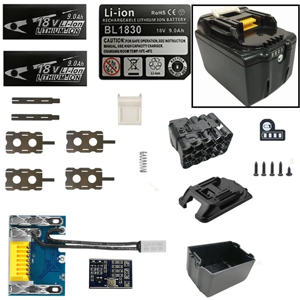 BL1890 Li-ion Battery Case Box PCB Charging Protection Board Shell BL1830 BL1860 18V 6Ah 9.0Ah LED Battery Indicator Quality
BL1890 Li-ion Battery Case Box PCB Charging Protection Board Shell BL1830 BL1860 18V 6Ah 9.0Ah LED Battery Indicator Quality