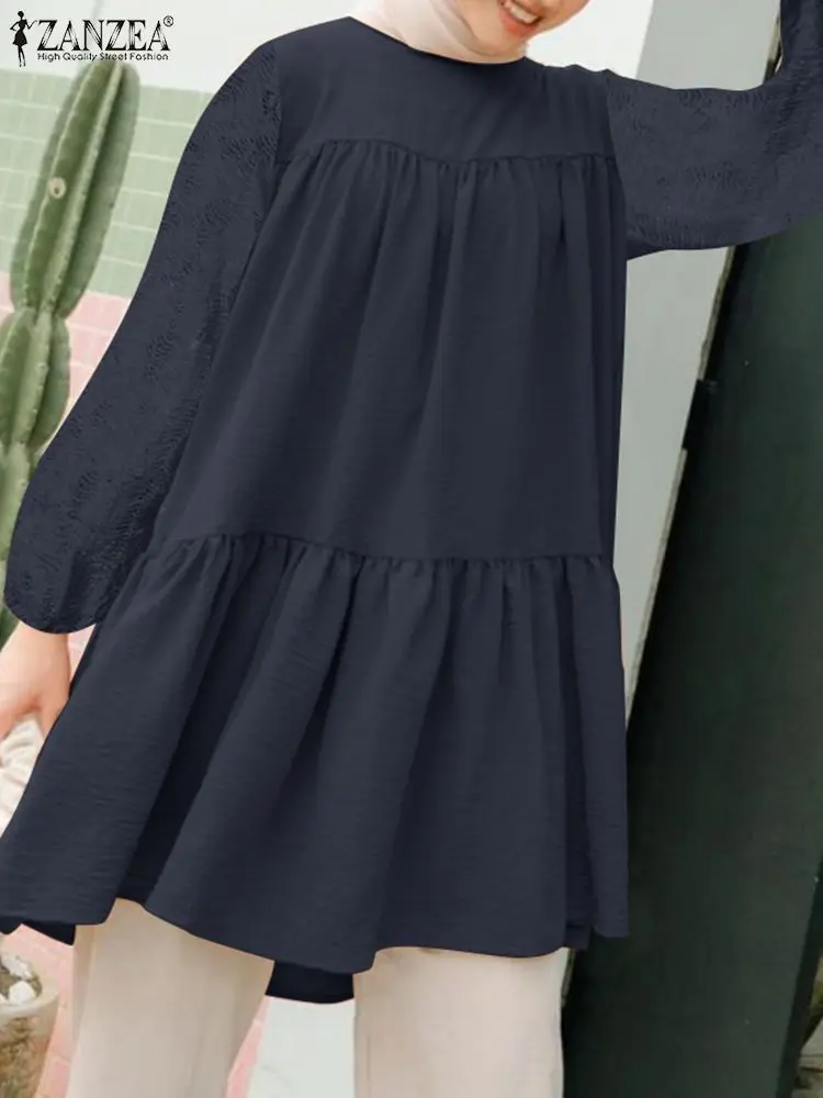 ZANZEA Fashion Ruffles Hem Blouse Woman Lace Patchwork Muslim Tops Spring Elegant Loose Party Chemise Vintage Islamic Clothing
ZANZEA Fashion Ruffles Hem Blouse Woman Lace Patchwork Muslim Tops Spring Elegant Loose Party Chemise Vintage Islamic Clothing