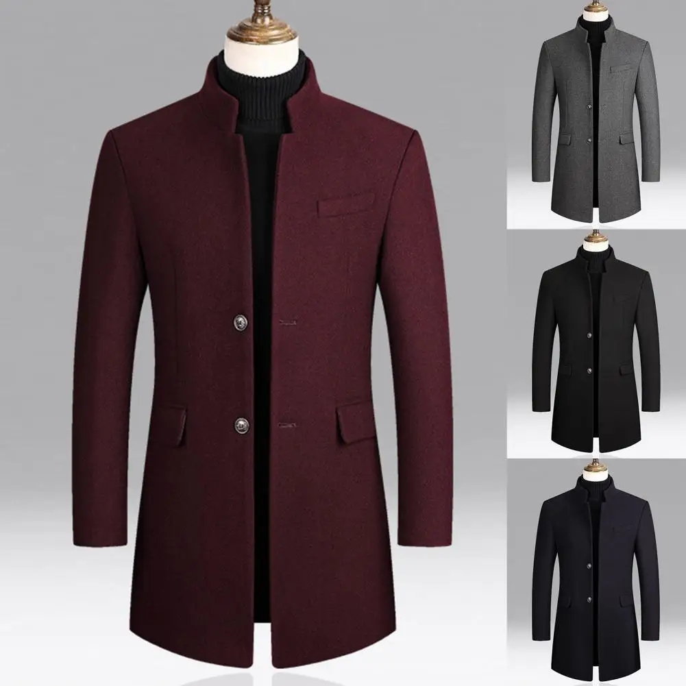 Men Trench Coat Solid Color Warm Autumn Winter Windpfoor Slim Jacket for Daily Wear
Men Trench Coat Solid Color Warm Autumn Winter Windpfoor Slim Jacket for Daily Wear