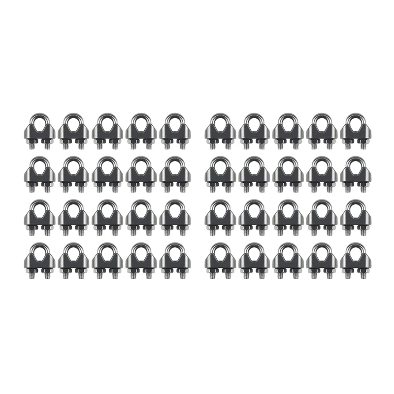 40PCS 1/8 Inch M3 Stainless Steel Wire Rope Cable Clip Clamp For Kayak Canoe Boat Fishing
40PCS 1/8 Inch M3 Stainless Steel Wire Rope Cable Clip Clamp For Kayak Canoe Boat Fishing