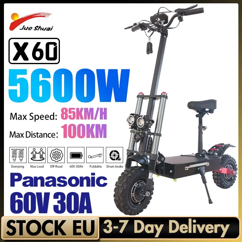 Электрический скутер с двойным мотором, 5600 Вт, 60 в, 30 А, батарея Panasonic, скутер с дальностью действия 100 км, Электрический скутер
Электрический скутер с двойным мотором, 5600 Вт, 60 в, 30 А, батарея Panasonic, скутер с дальностью действия 100 км, Электрический скутер