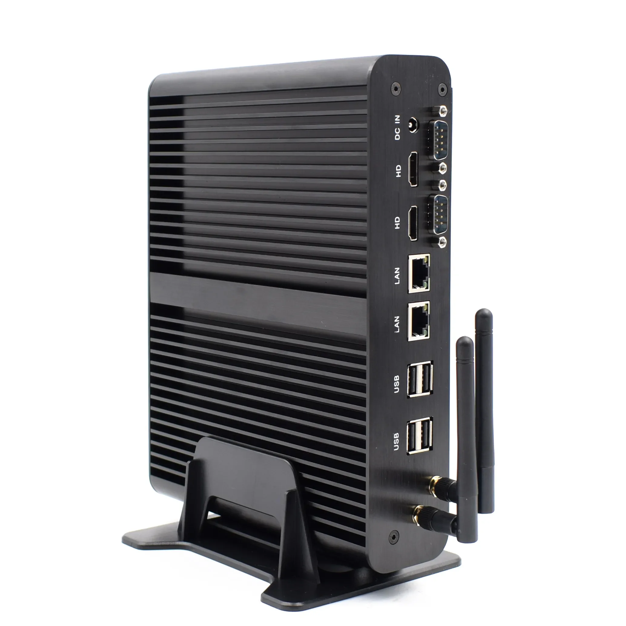 Бесвентиляторный ПК Core i7 5500u Barebone Dual Lan Display RS232 com Port Mini 4K HTPC Компьютер для