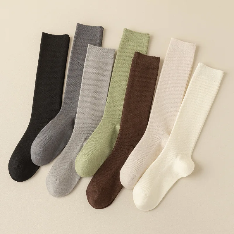JK High Knee Socks Women Fashion Cotton Long Socks Girls Solid Warm Stripe Stockings Female Leg Calcetines medias
JK High Knee Socks Women Fashion Cotton Long Socks Girls Solid Warm Stripe Stockings Female Leg Calcetines medias