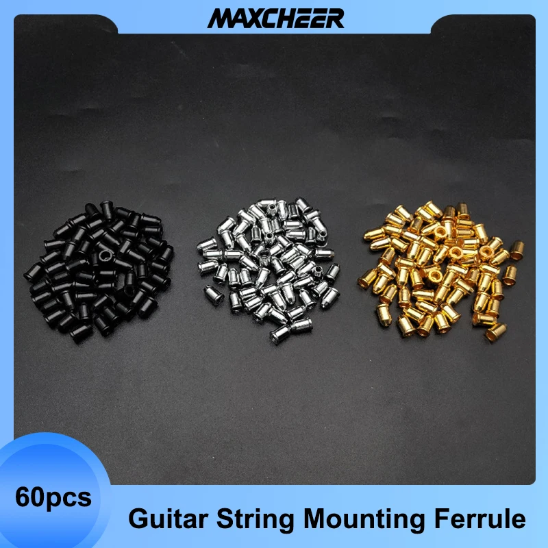 60pcs Guitar String Mounting Ferrules Bushing Electric Guitar Bridge String Retainer Black Gold Chrome
60pcs Guitar String Mounting Ferrules Bushing Electric Guitar Bridge String Retainer Black Gold Chrome