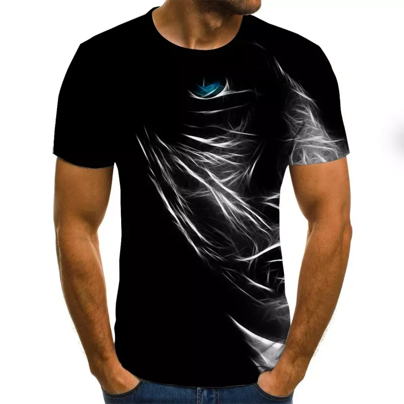 

Трехмерная вихревая Мужская футболка с 3D принтом, Повседневная трендовая мужская одежда с круглым вырезом и коротким рукавом, верх из искус...
